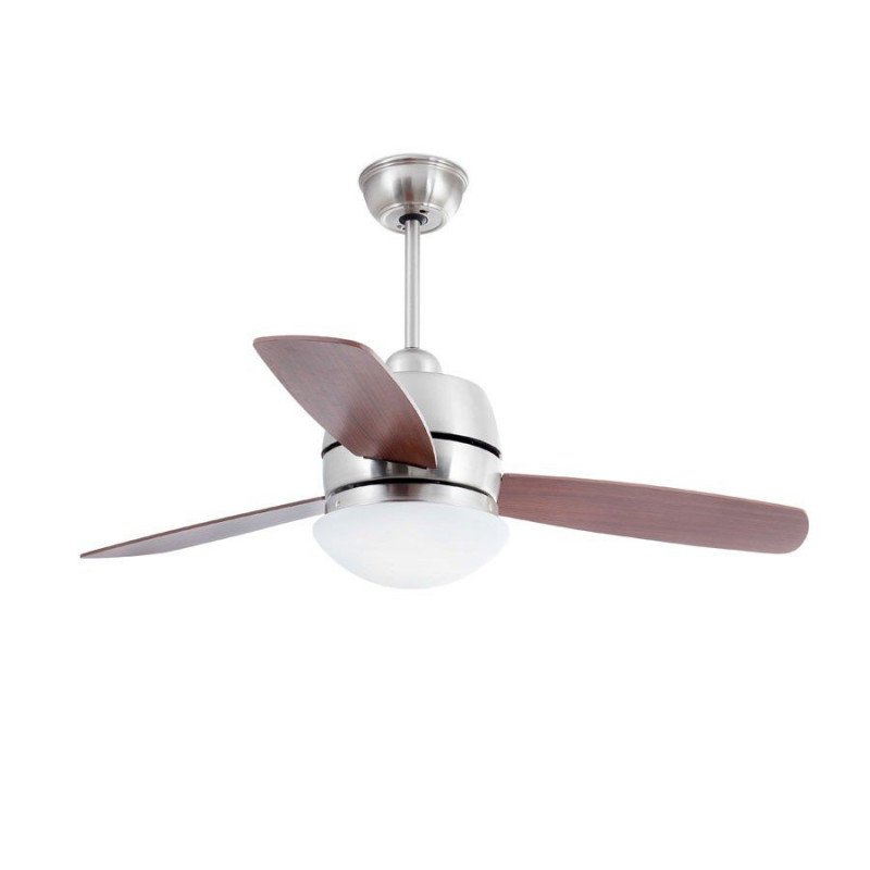 ceiling fan with light Ventilateur de plafond moderne chrome avec luminaire 110 cm,